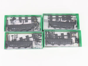 LOT of 4 HO Scale Bowser Kit #10951 Data Only Black 70-Ton 3-Bay Hopper - SEALED
