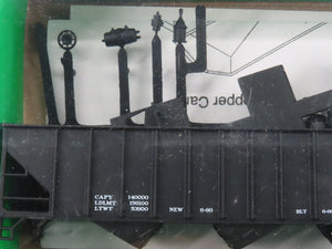 LOT of 4 HO Scale Bowser Kit #10951 Data Only Black 70-Ton 3-Bay Hopper - SEALED