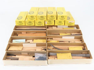 LOT of 10 HO Scale Ambroid Wood Kit #5 Undecorated 70' Pulpwood Flat Car
