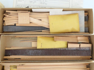 LOT of 10 HO Scale Ambroid Wood Kit #5 Undecorated 70' Pulpwood Flat Car