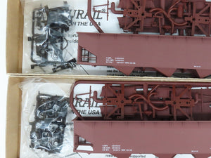 LOT of 8 HO Scale Accurail Kit #7598 Data Only Mineral Red AAR 3-Bay Open Hopper
