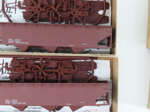 LOT of 8 HO Scale Accurail Kit #7598 Data Only Mineral Red AAR 3-Bay Open Hopper