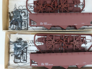 LOT of 8 HO Scale Accurail Kit #7598 Data Only Mineral Red AAR 3-Bay Open Hopper