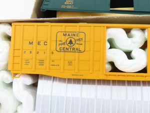 LOT of 6 HO Scale Athearn/Bev-Bel & Walthers Kits MEC EV Caboose & 50' Box Cars