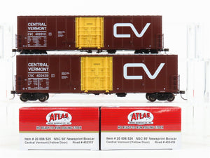 LOT of 2 HO Scale Atlas CV Central Vermont 50' Boxcars