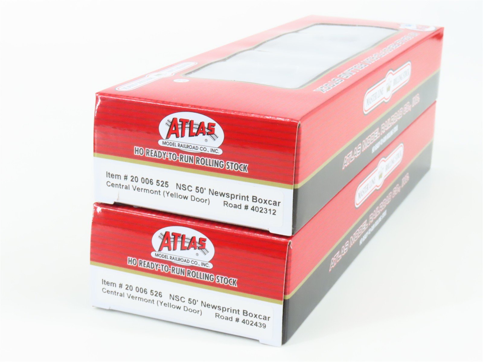 LOT of 2 HO Scale Atlas CV Central Vermont 50' Boxcars