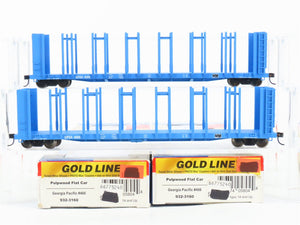 LOT of 2 Walthers Gold Line 932-3160 GSPX Georgia Pacific Pulpwood Flatcars