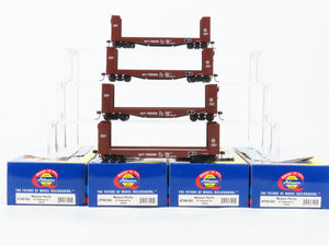 LOT of 4 Athearn ATH81495 MP Missouri Pacific 40' Pulpwood Flatcars