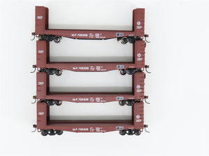 LOT of 4 Athearn ATH81495 MP Missouri Pacific 40' Pulpwood Flatcars