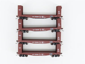LOT of 4 Athearn ATH81495 MP Missouri Pacific 40' Pulpwood Flatcars
