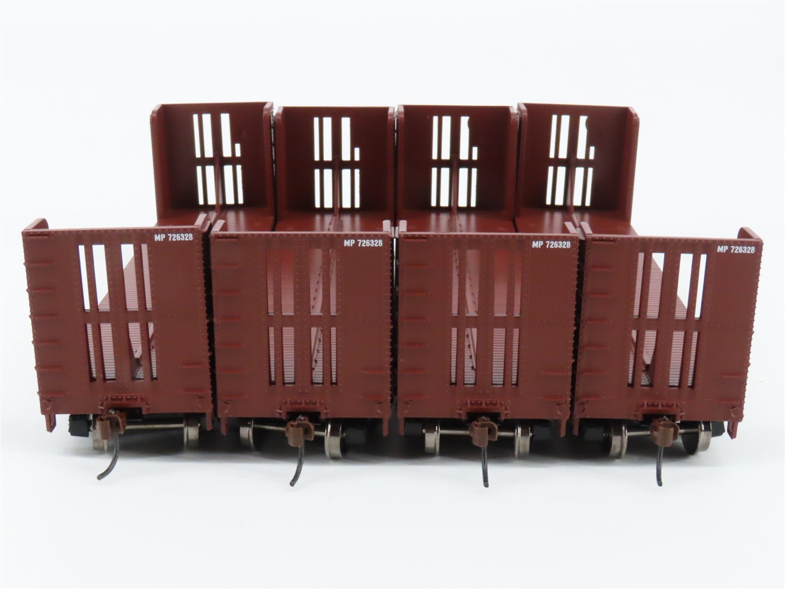 LOT of 4 Athearn ATH81495 MP Missouri Pacific 40' Pulpwood Flatcars