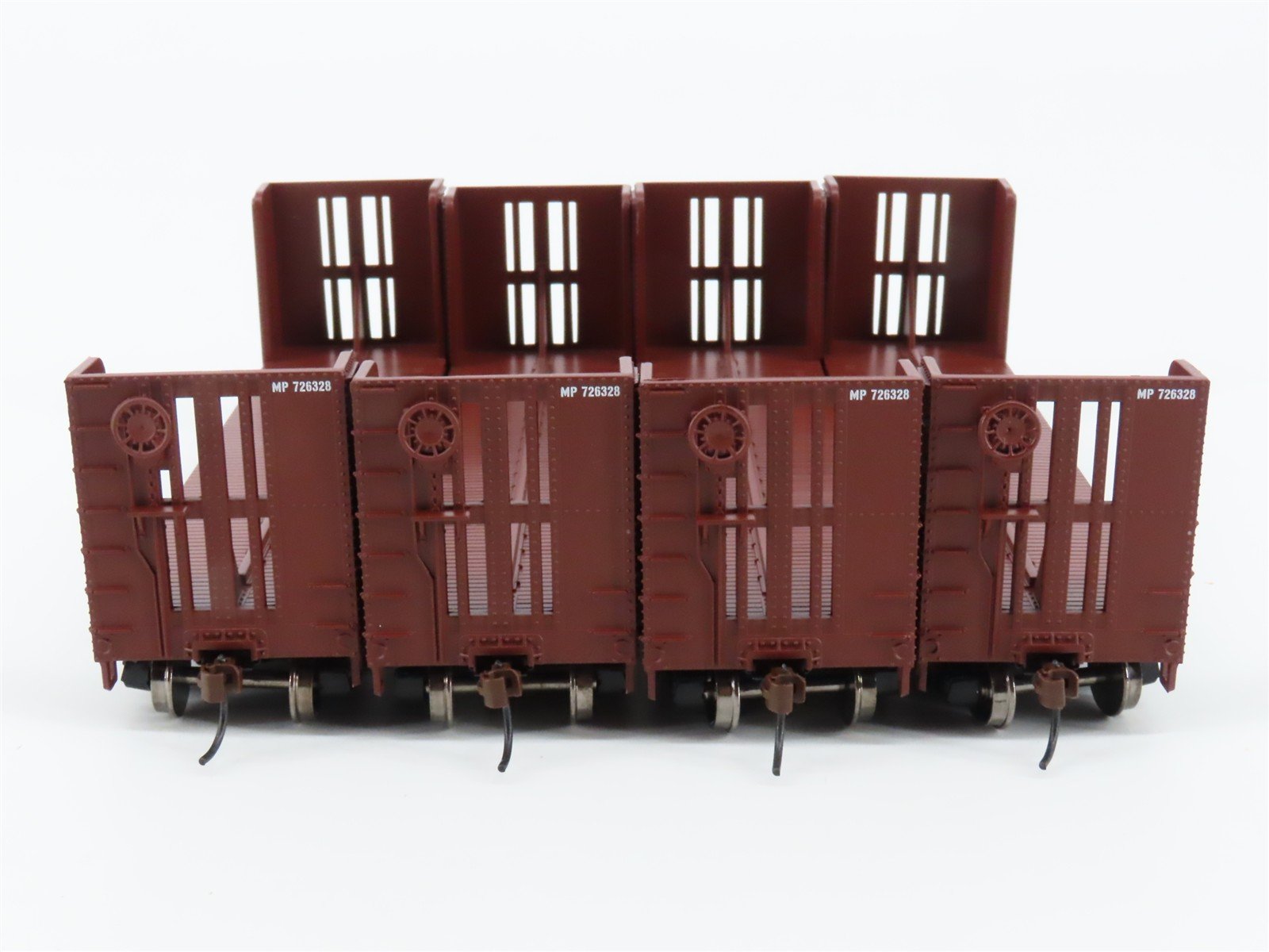 LOT of 4 Athearn ATH81495 MP Missouri Pacific 40' Pulpwood Flatcars
