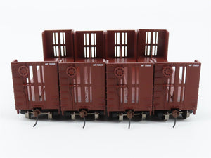 LOT of 4 Athearn ATH81495 MP Missouri Pacific 40' Pulpwood Flatcars
