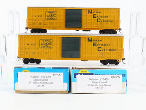 LOT of 2 HO Scale Athearn 932-4705 MEC Maine Central Pine Tree 50' Boxcars