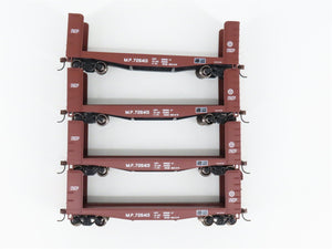 LOT of 4 Athearn ATH81496 MP Missouri Pacific 40' Pulpwood Flatcars