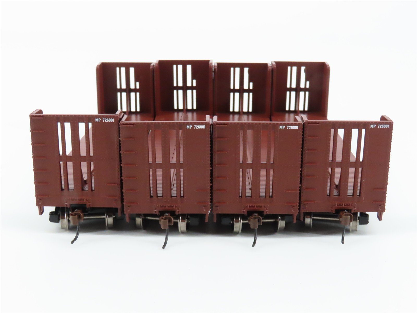 LOT of 4 HO Scale Athearn ATH81494 MP Missouri Pacific 40' Pulpwood Flatcars