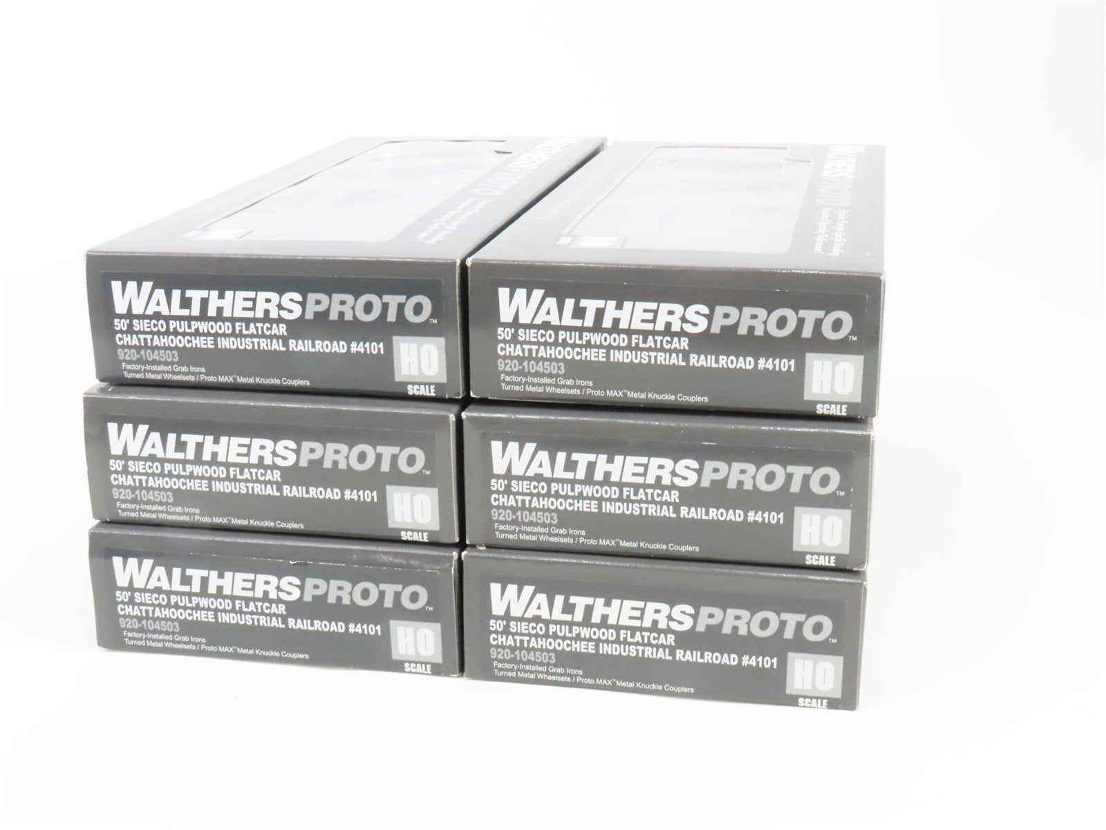 LOT Of 6 HO Walthers Proto 920-104503 CIRR Chattahoochee 50' Pulpwood Flatcars