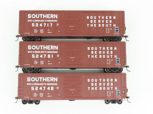 LOT of 3 HO Scale Athearn Roundhouse Southern 50' PS 5277 Boxcars