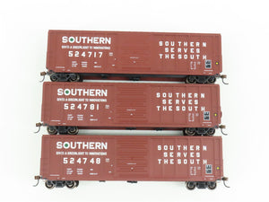LOT of 3 HO Scale Athearn Roundhouse Southern 50' PS 5277 Boxcars