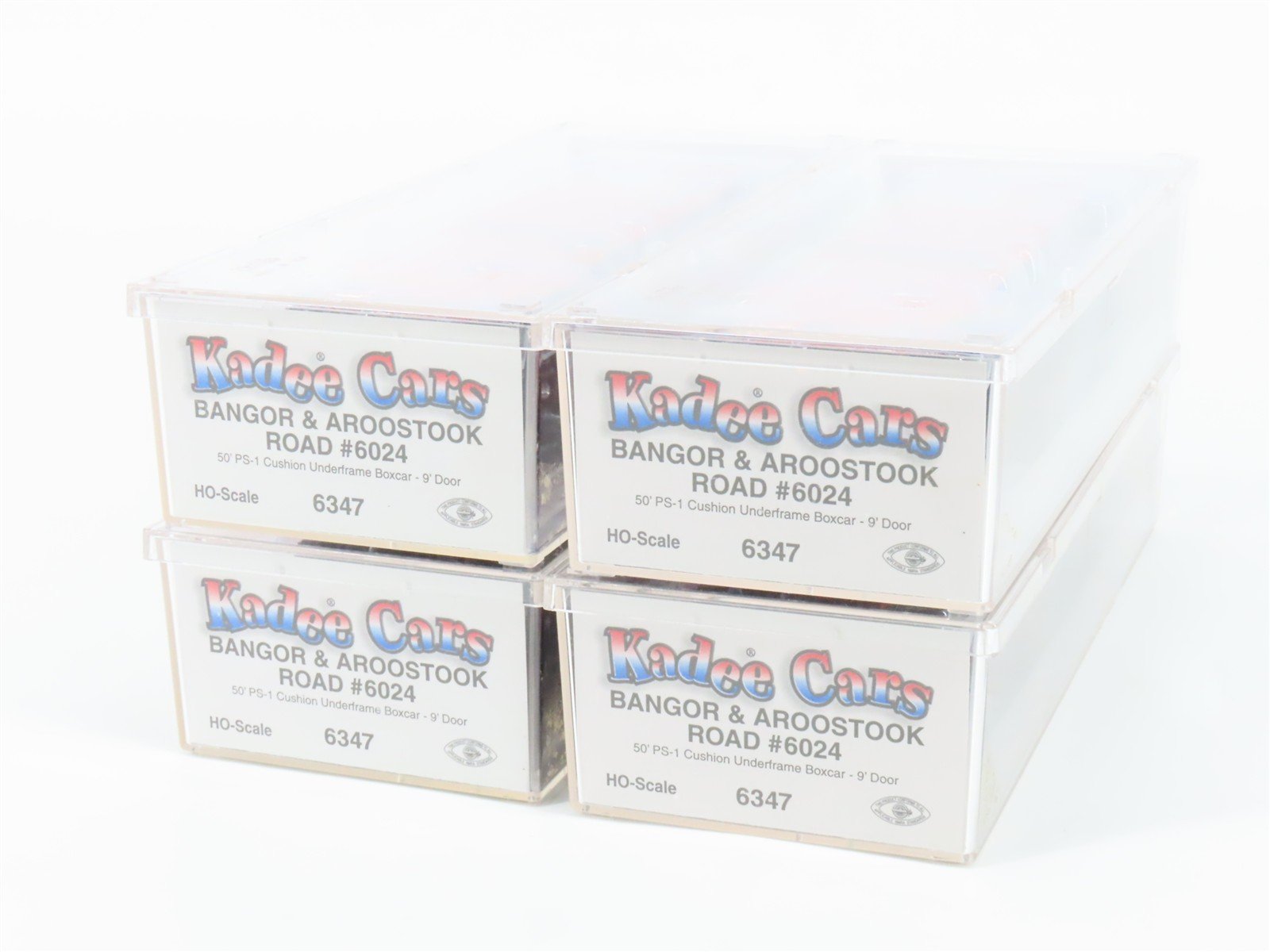 LOT of 4 HO Scale Kadee 6347 BAR Bangor & Aroostook 50' PS-1 Boxcars SEALED