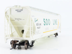 LOT of 2 HO Scale Athearn Genesis SOO Line 3-Bay Covered Hoppers