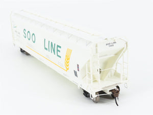 LOT of 2 HO Scale Athearn Genesis SOO Line 3-Bay Covered Hoppers