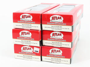 LOT of 6 HO Scale Atlas 20000085 GATX Non-Insulated Tank Cars #52301 - Sealed