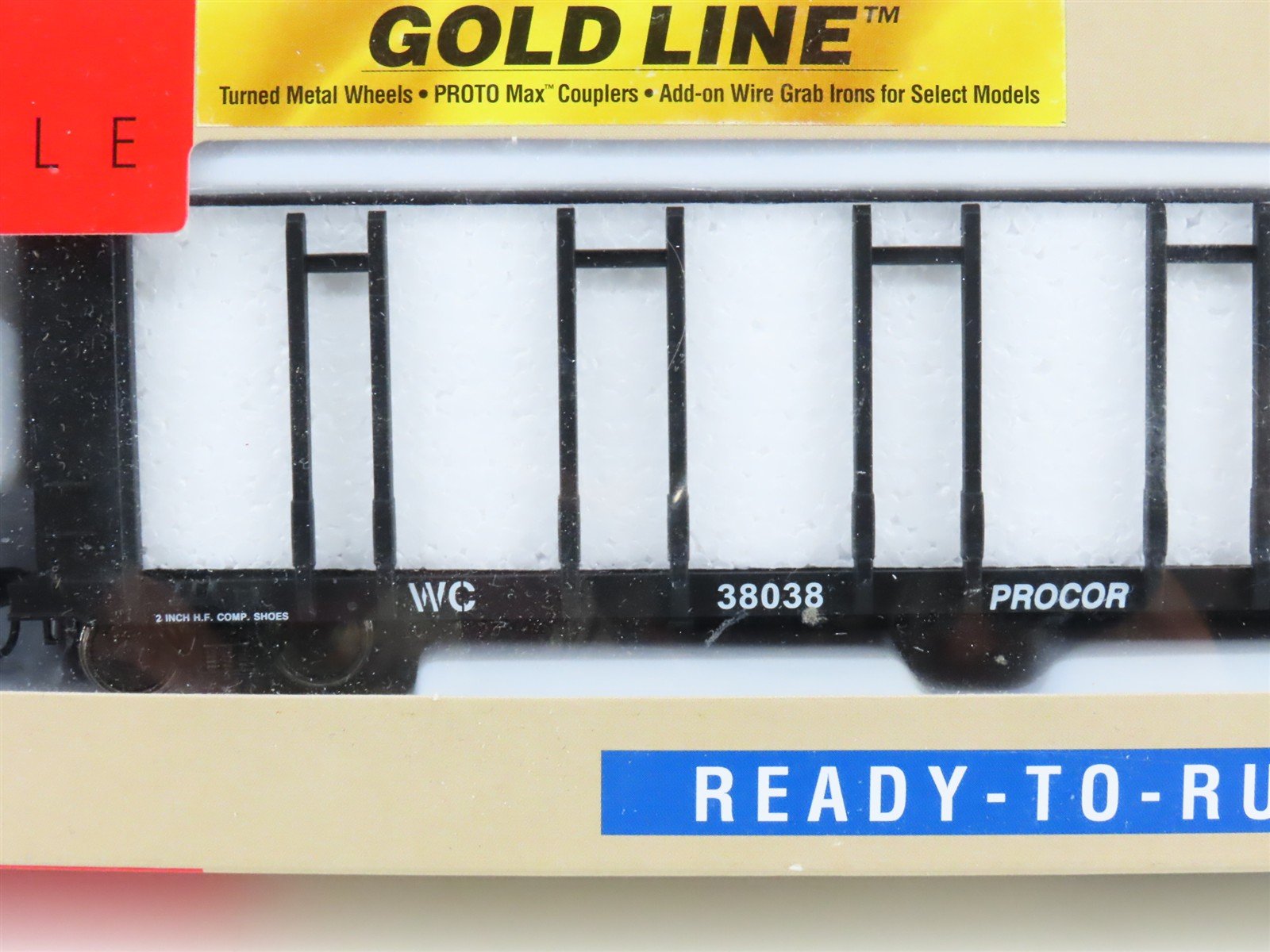 LOT of 4 HO Walthers Gold Line 932-3159 WC Wisconsin Central Flat Car #38038
