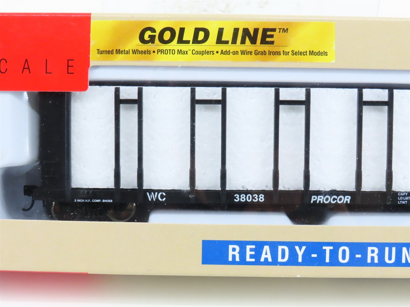 LOT of 4 HO Walthers Gold Line 932-3159 WC Wisconsin Central Flat Car #38038