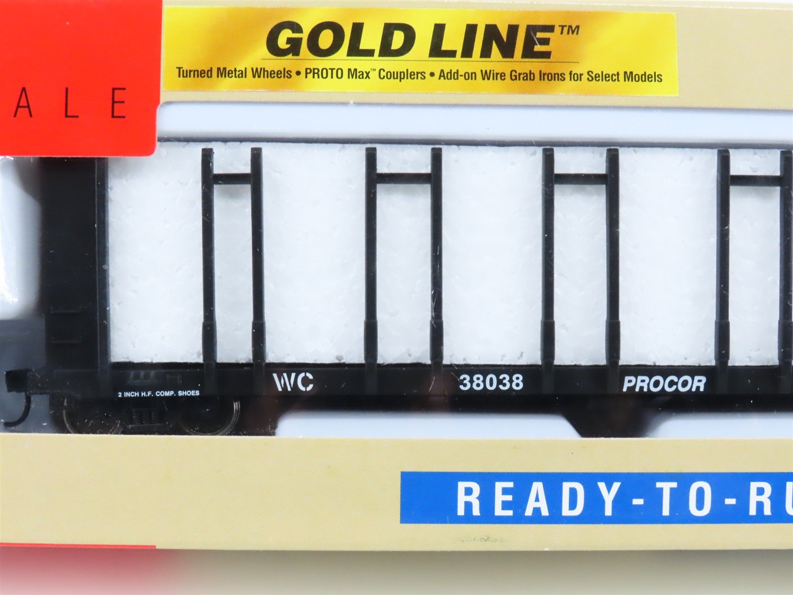 LOT of 4 HO Walthers Gold Line 932-3159 WC Wisconsin Central Flat Car #38038