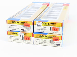 LOT of 4 HO Walthers Gold Line 932-3159 WC Wisconsin Central Flat Car #38038