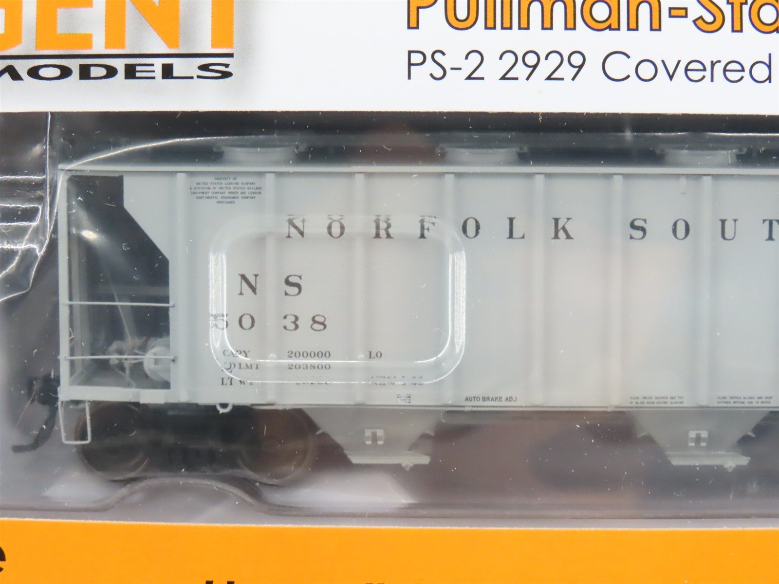 LOT of 8 HO Scale Tangent NS Norfolk Southern Railroad 3-Bay Covered Hoppers