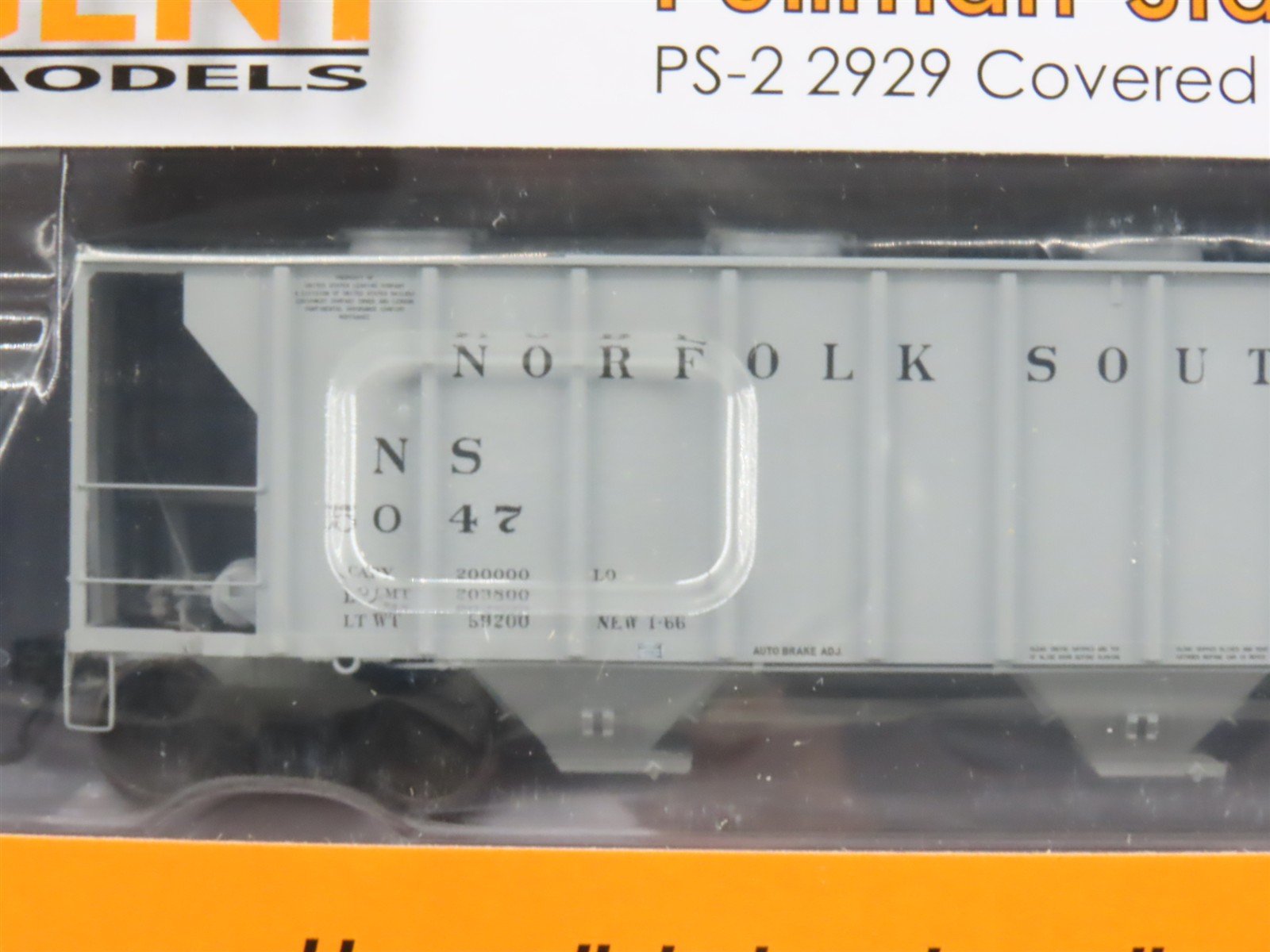 LOT of 8 HO Scale Tangent NS Norfolk Southern Railroad 3-Bay Covered Hoppers