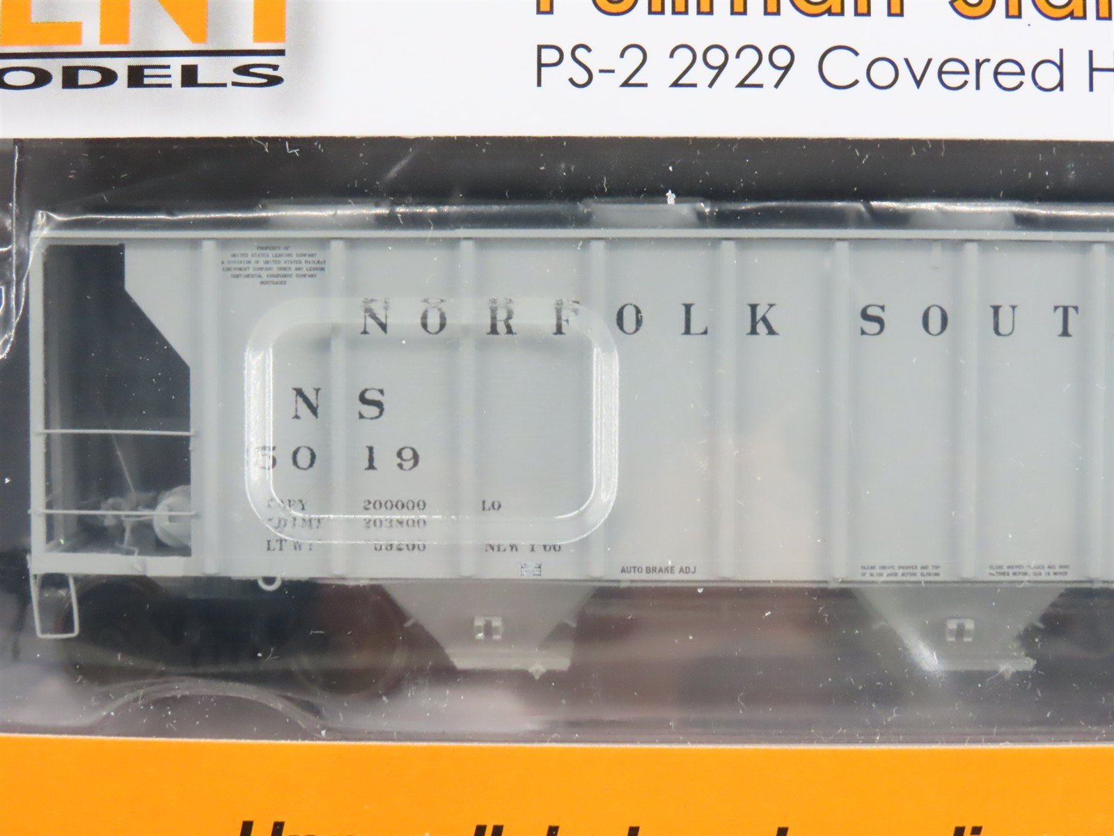 LOT of 8 HO Scale Tangent NS Norfolk Southern Railroad 3-Bay Covered Hoppers