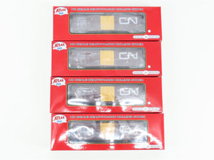 LOT of 4 HO Scale Atlas CN Canadian National & CVC Central Vermont 50' Box Cars