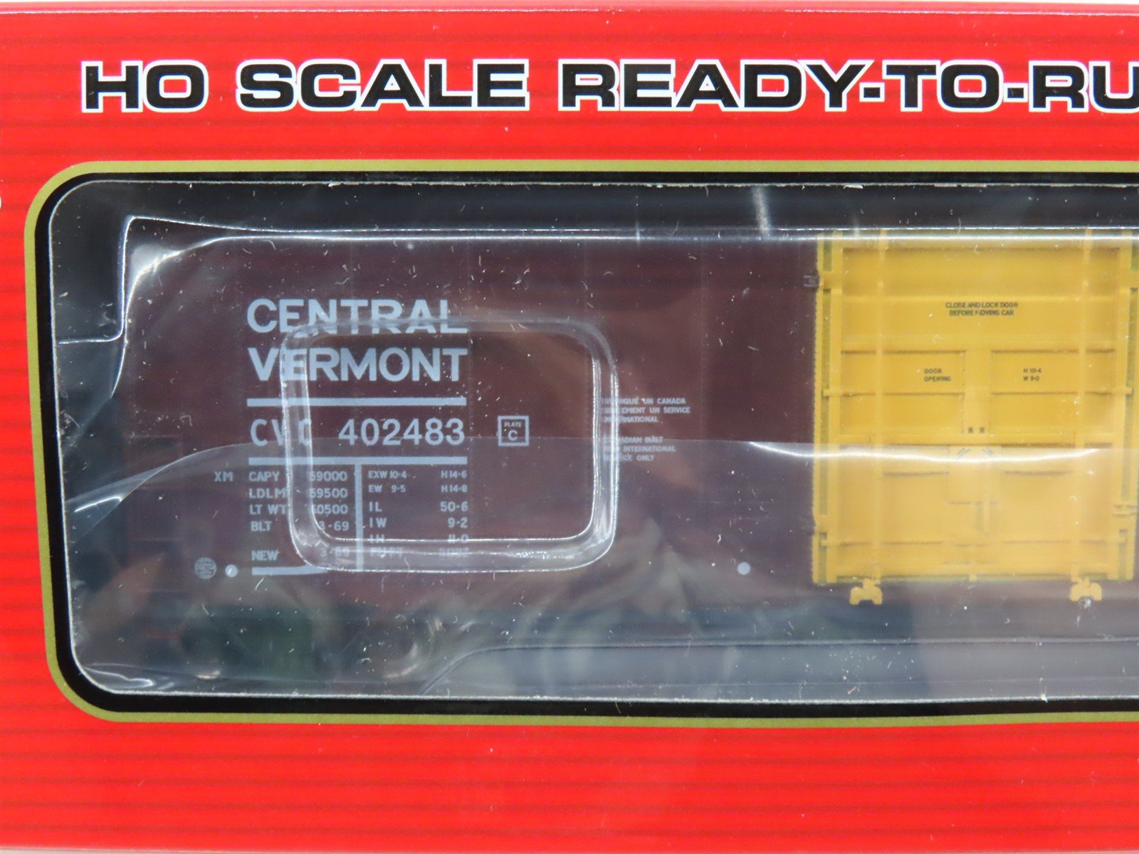 LOT of 4 HO Scale Atlas CN Canadian National & CVC Central Vermont 50' Box Cars