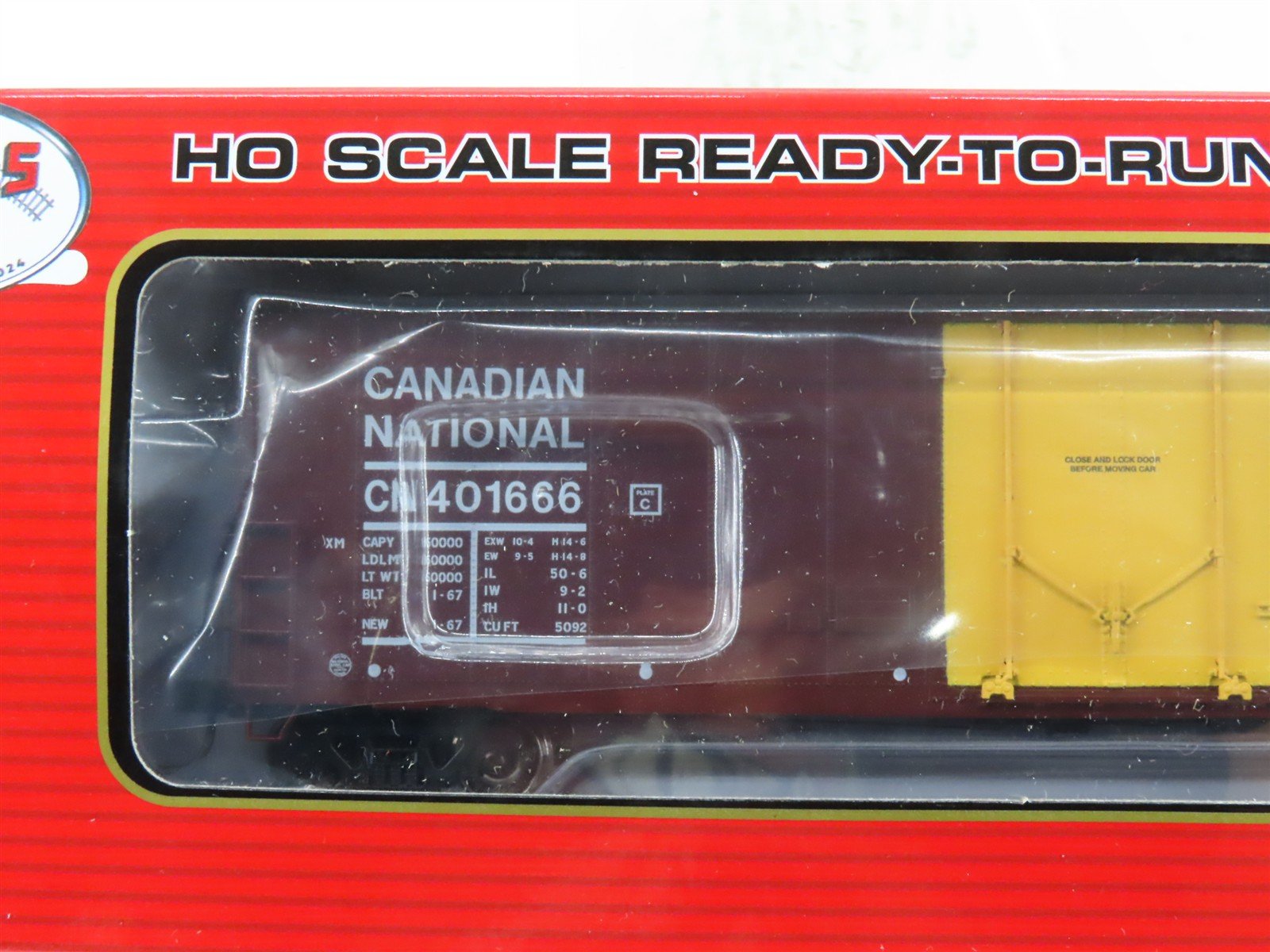LOT of 4 HO Scale Atlas CN Canadian National & CVC Central Vermont 50' Box Cars