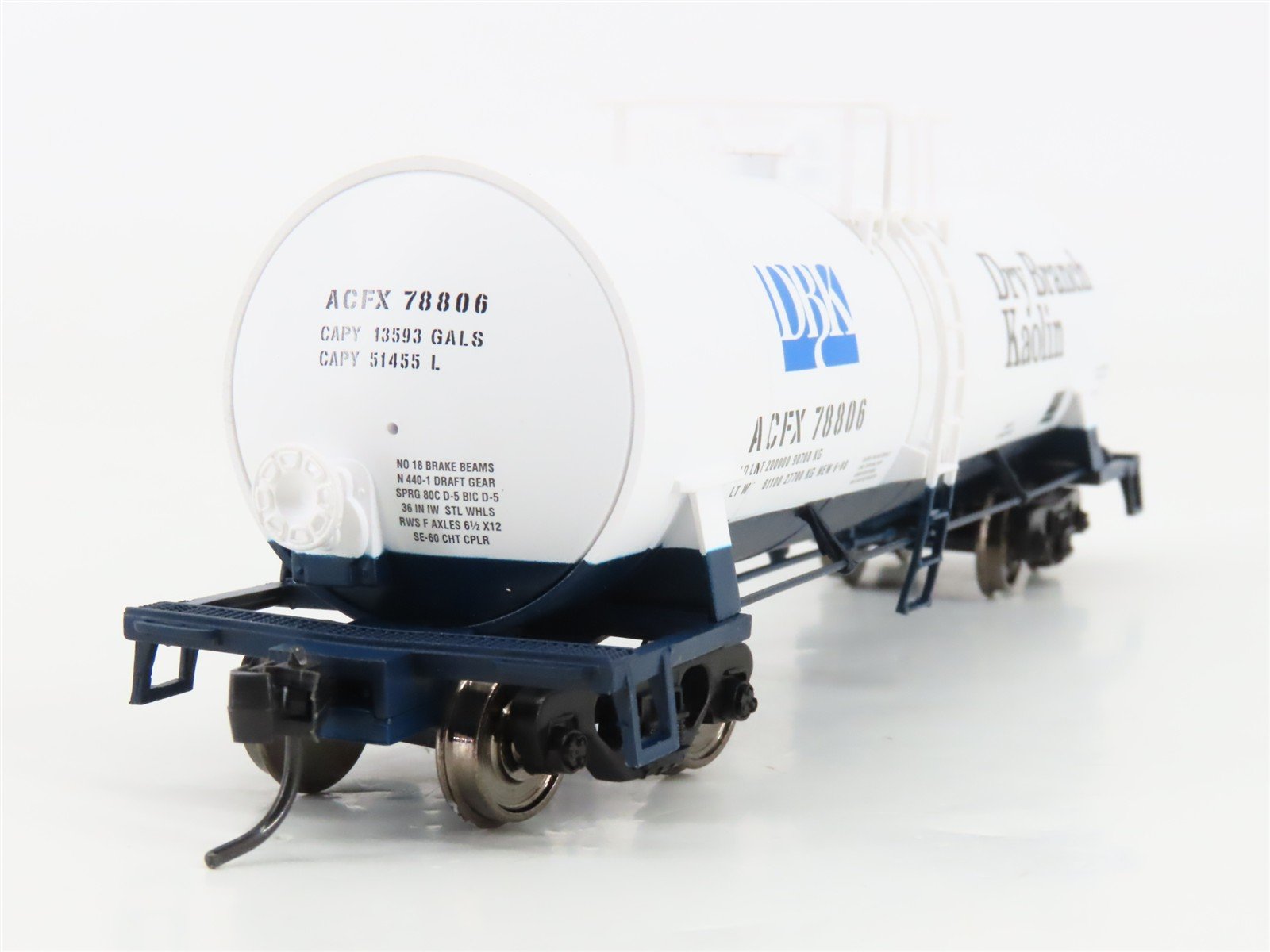 HO Scale Atlas 1706-4 ACFX Dry Branch Kaolin ACF Tank Car #78806