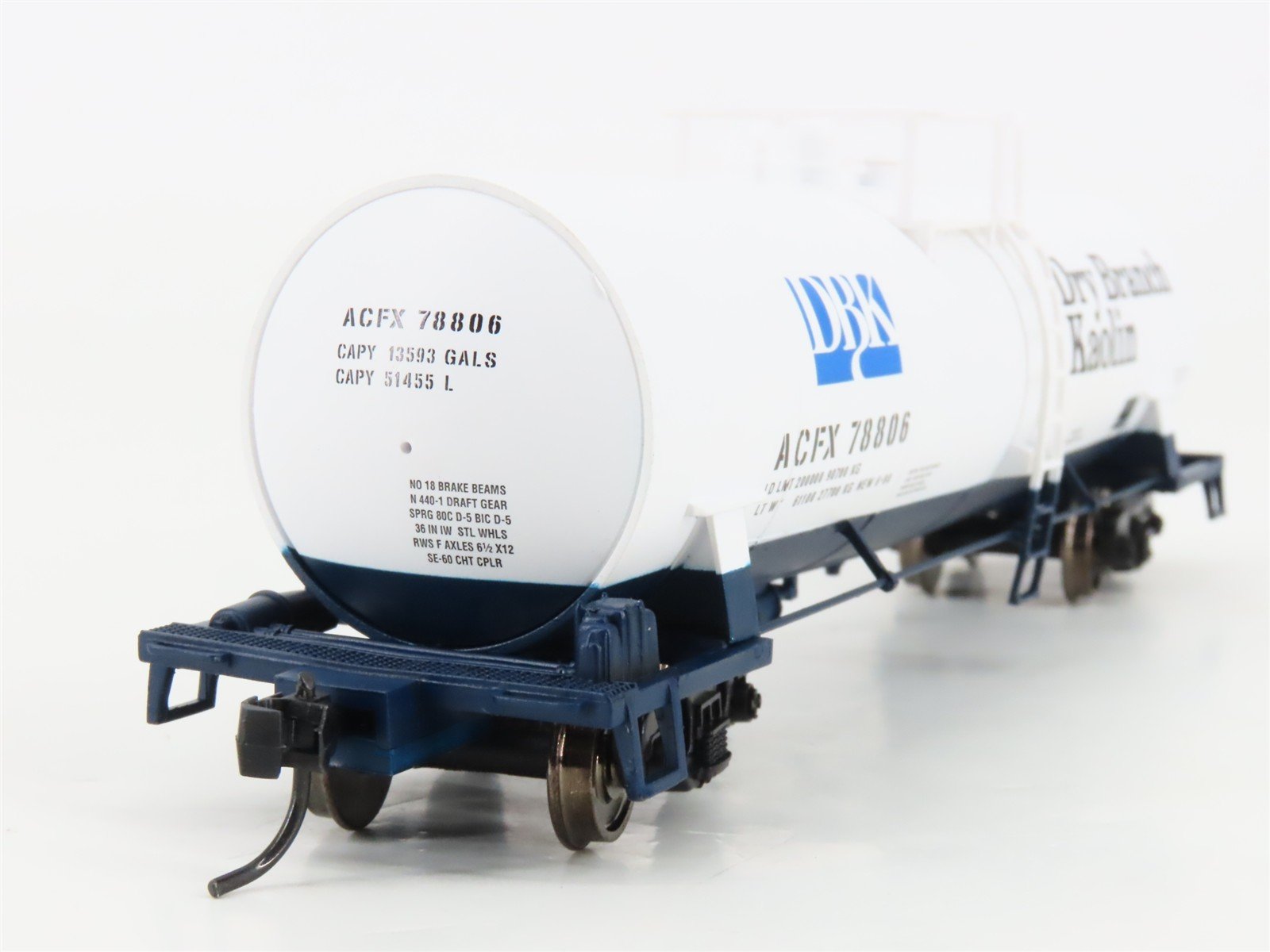 HO Scale Atlas 1706-4 ACFX Dry Branch Kaolin ACF Tank Car #78806