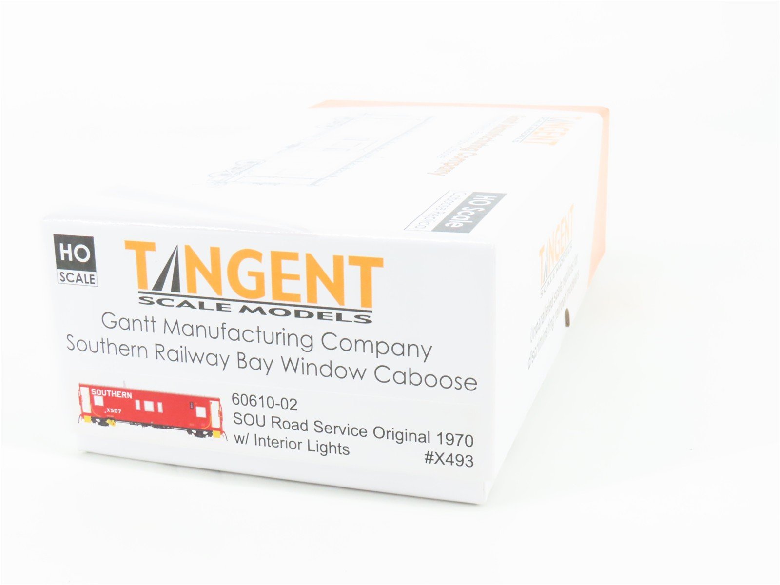 HO Scale Tangent 60610-02 SOU Southern Railway Bay Window Caboose #X493