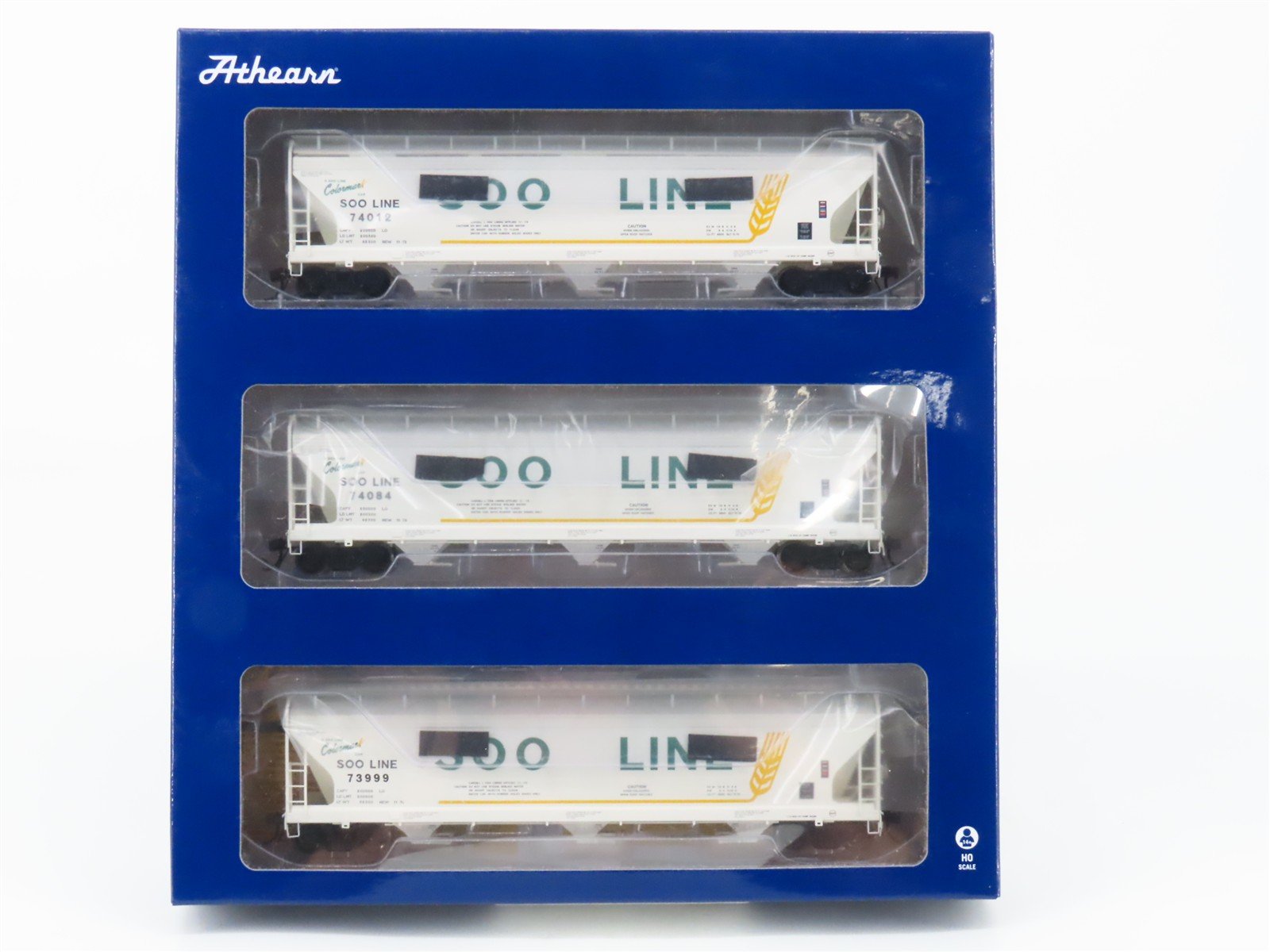 HO Scale Athearn Genesis ATHG15439 SOO Line 3-Bay Covered Hopper 3-Pack -Sealed