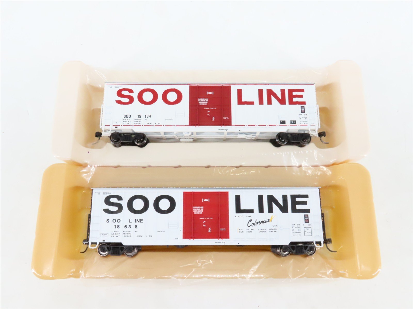 LOT of 8 HO Scale Fox Valley Models SOO Line Single Door Box Cars