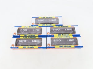 LOT of 5 HO Scale Fox Valley Models SOO Line Single Door Box Cars