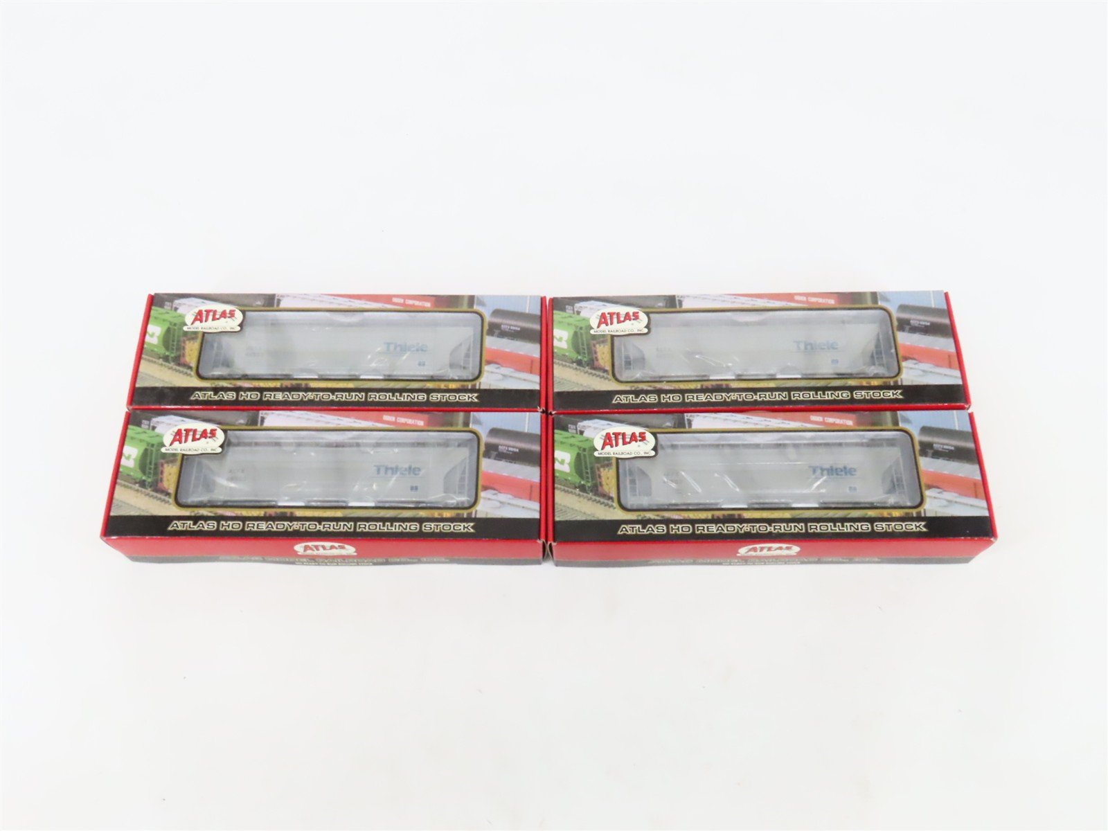 LOT of 4 HO Atlas 1404-1 ACFX Thiele 3-Bay Centerflow Hoppers #46500 - Sealed