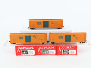 LOT of 3 HO Accurail Accuready #95117 MEC Maine Central 50' Box Cars #10386