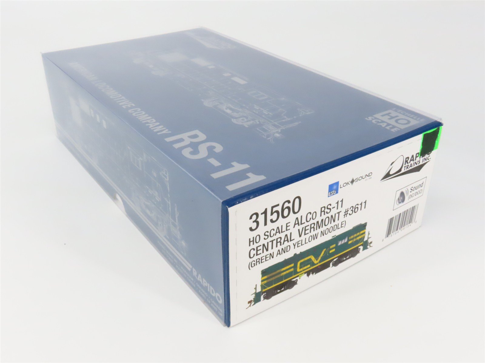 HO Scale Rapido 31560 CV Central Vermont RS11 Diesel Loco #3611 wDCC & Sound
