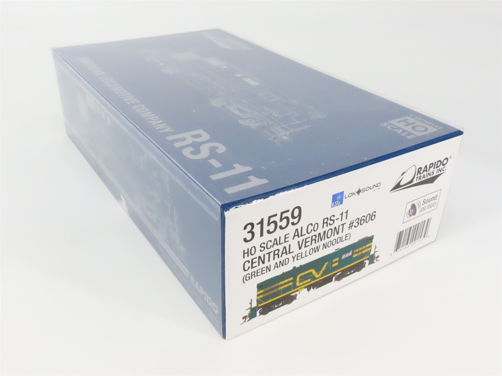 HO Scale Rapido 31559 CV Central Vermont RS11 Diesel Loco #3606 wDCC & Sound
