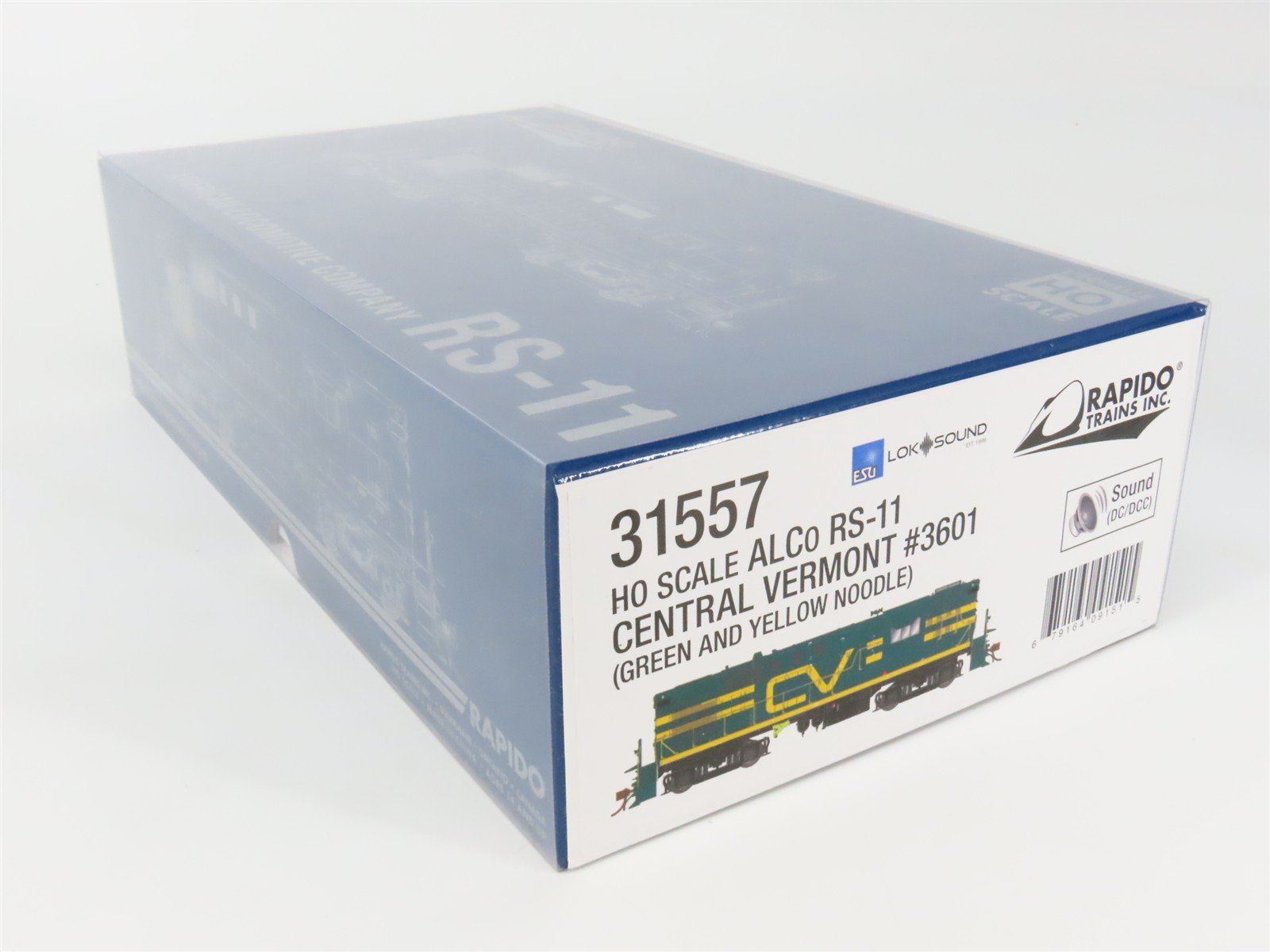 HO Scale Rapido 31557 CV Central Vermont RS11 Diesel Loco #3601 wDCC & Sound