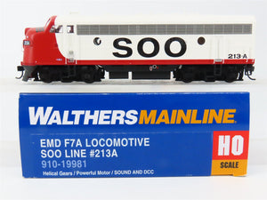 HO Walthers Mainline 910-19981 SOO Line F7A Diesel Loco #213-A w/ DCC & Sound