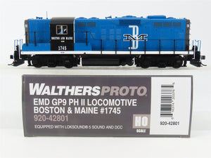 HO Walthers Proto 920-42801 B&M Boston & Maine GP9 Diesel #1745 wDCC & Sound
